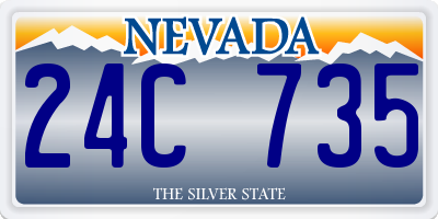 NV license plate 24C735