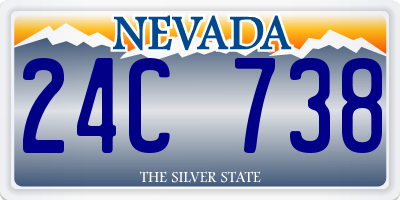 NV license plate 24C738