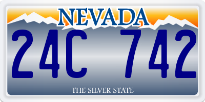 NV license plate 24C742