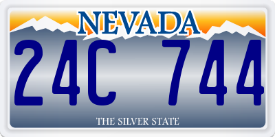 NV license plate 24C744