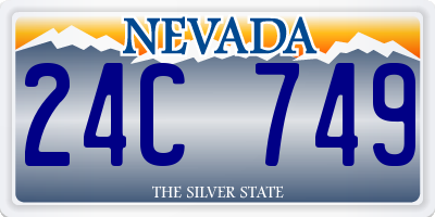 NV license plate 24C749