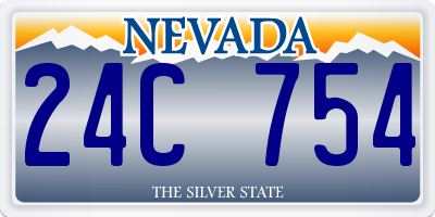 NV license plate 24C754