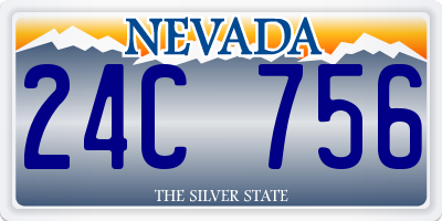 NV license plate 24C756