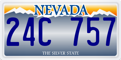 NV license plate 24C757