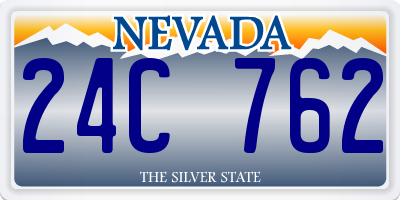 NV license plate 24C762