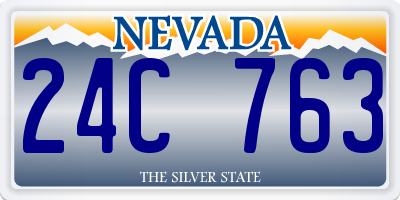 NV license plate 24C763