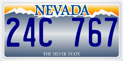 NV license plate 24C767