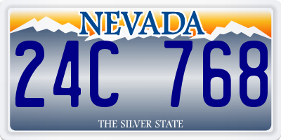 NV license plate 24C768