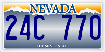 NV license plate 24C770