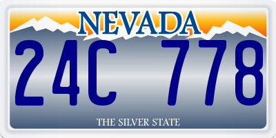 NV license plate 24C778