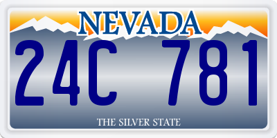 NV license plate 24C781