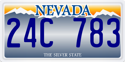 NV license plate 24C783