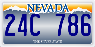 NV license plate 24C786