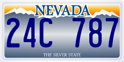 NV license plate 24C787
