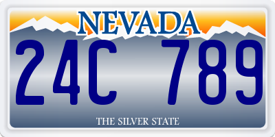 NV license plate 24C789