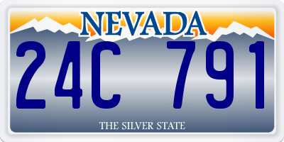 NV license plate 24C791