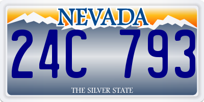 NV license plate 24C793