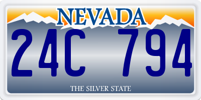 NV license plate 24C794