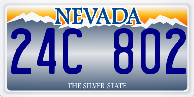 NV license plate 24C802