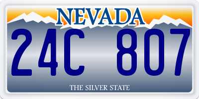NV license plate 24C807
