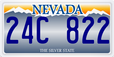 NV license plate 24C822