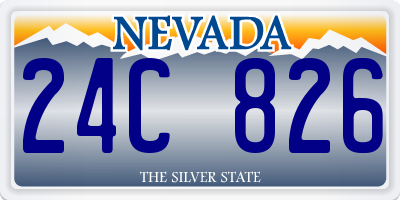 NV license plate 24C826