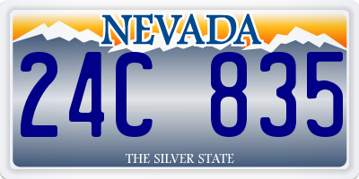 NV license plate 24C835