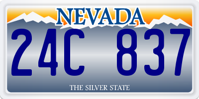 NV license plate 24C837