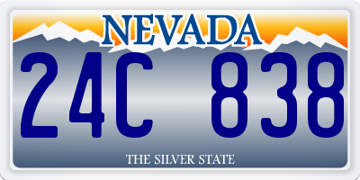 NV license plate 24C838