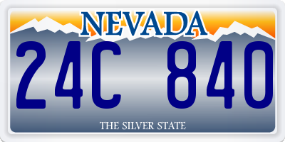 NV license plate 24C840