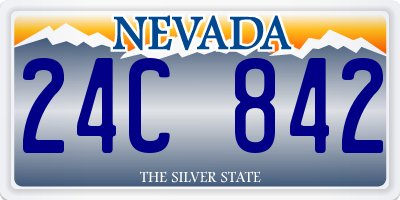 NV license plate 24C842