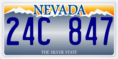 NV license plate 24C847