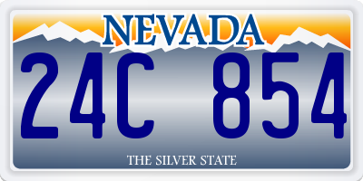 NV license plate 24C854