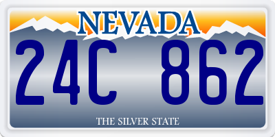 NV license plate 24C862