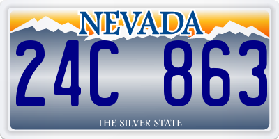 NV license plate 24C863