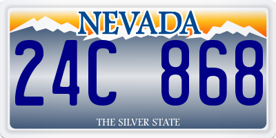 NV license plate 24C868