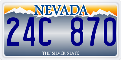 NV license plate 24C870