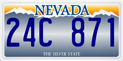 NV license plate 24C871