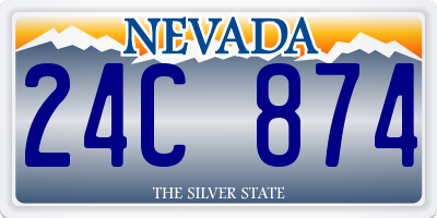 NV license plate 24C874