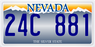 NV license plate 24C881