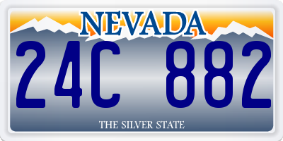 NV license plate 24C882