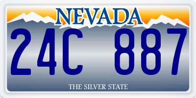 NV license plate 24C887