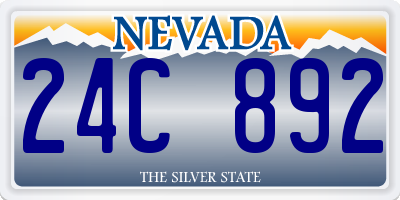 NV license plate 24C892