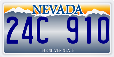NV license plate 24C910