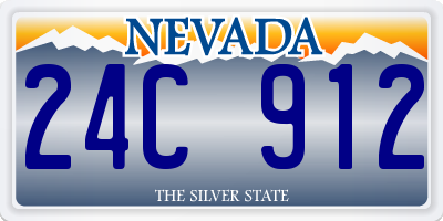 NV license plate 24C912