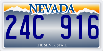 NV license plate 24C916