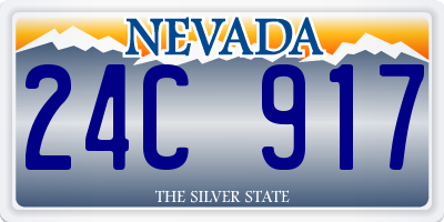 NV license plate 24C917