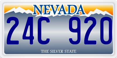 NV license plate 24C920