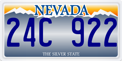 NV license plate 24C922