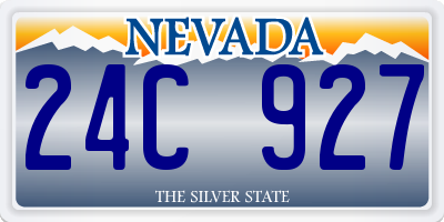 NV license plate 24C927